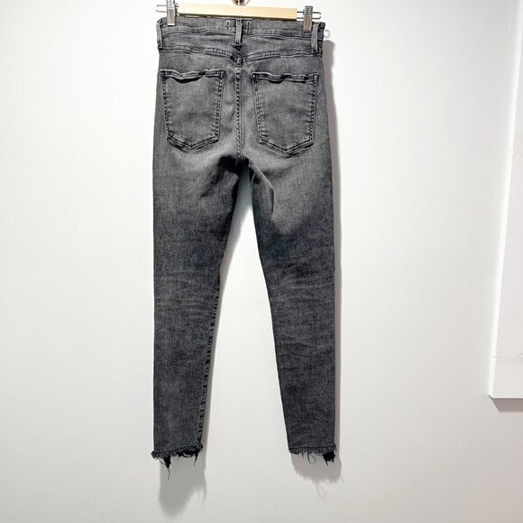 Agolde Sophie Hi Rise Skinny Amplify Size 29 Washed Black Gray Raw Hem - Picture 4 of 16